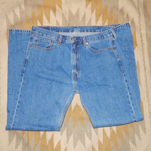 Levi's 505 - 38 x 34 - 100% Cotton Denim Blue Jeans Levi Strauss Levis EPOC - Picture 3 of 6